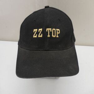 Vintage Yupoong ZZ Top Snapback Black Trucker Hat Cap Rock Concert Band Tour